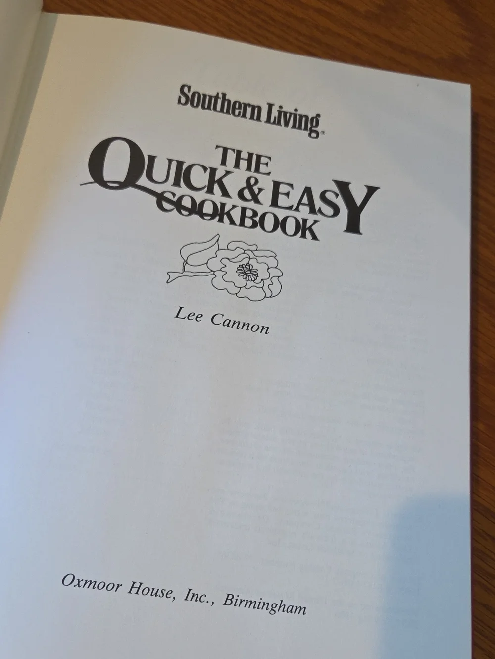 Vtg Southern Living Quick & Easy Cookbook- Menus, Recipes & Tips